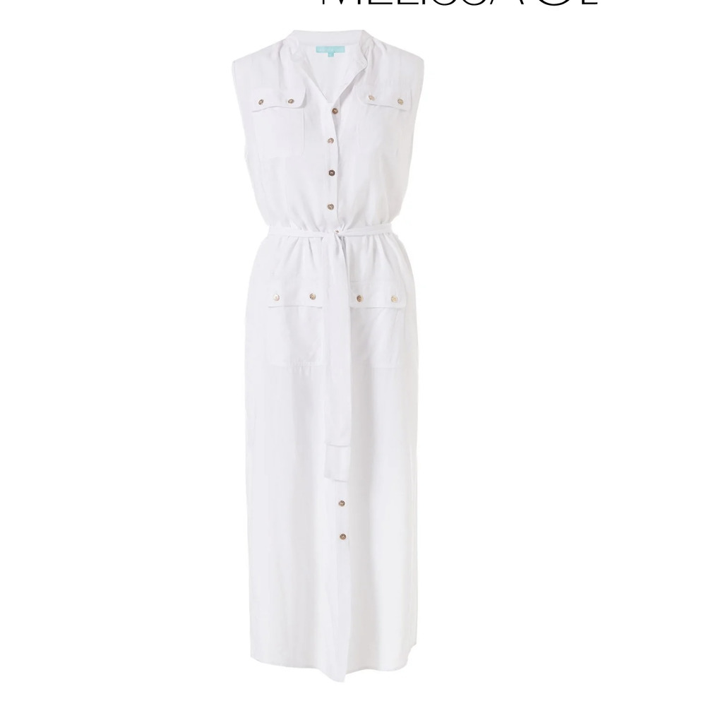 Melissa Odabash CHARLENE WHITE LONG SHIRT DRESS